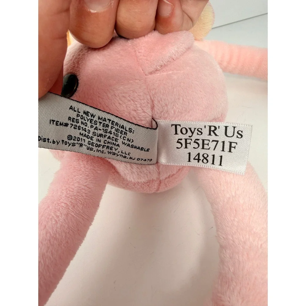 FAO Schwarz Pink Long Leg Dog Plush Stuffed Animal Toy 16 inch Toys R Us 2011 BH
